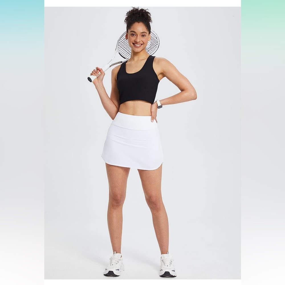 White tennis skirt